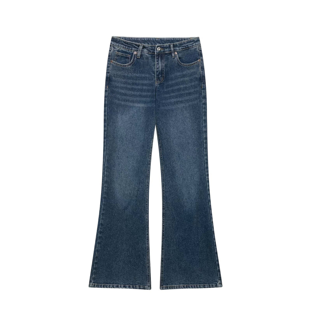 Damen Highwaist Schlagjeans mit weitem Bein und Five‑Pocket‑Design Echo Archiv