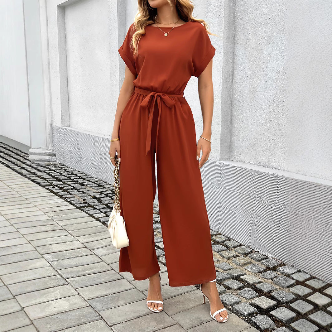 Damen Eleganter Jumpsuit mit Taillengürtel Echo Archiv