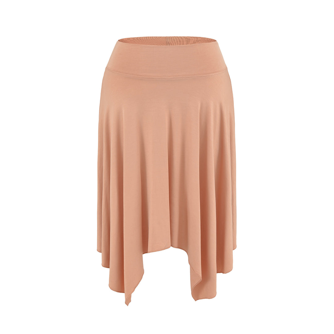 Damen Zweiteiliges Set aus drapiertem Top mit Fledermausärmeln und asymmetrischem Tellerrock Echoarchiv