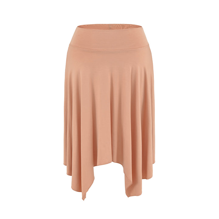 Damen Zweiteiliges Set aus drapiertem Top mit Fledermausärmeln und asymmetrischem Tellerrock Echoarchiv