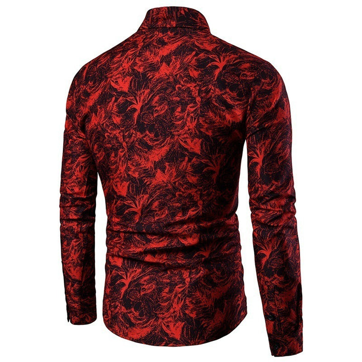 Herren Bluse mit kreativem floralem Muster Echoarchiv