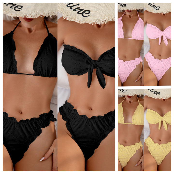 Damen Bandeau-Bikini mit verspieltem Rüschendesign Echo Archiv