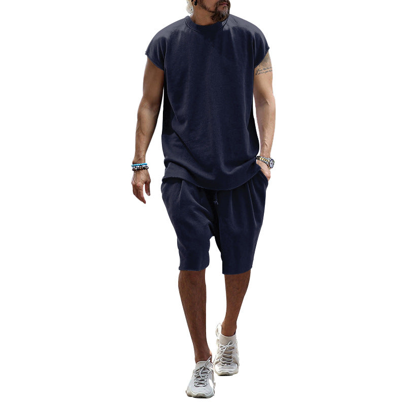 Herren lässiges Freizeit-Set aus hochwertigem Baumwollmix mit Oversize-Schnitt Echoarchiv