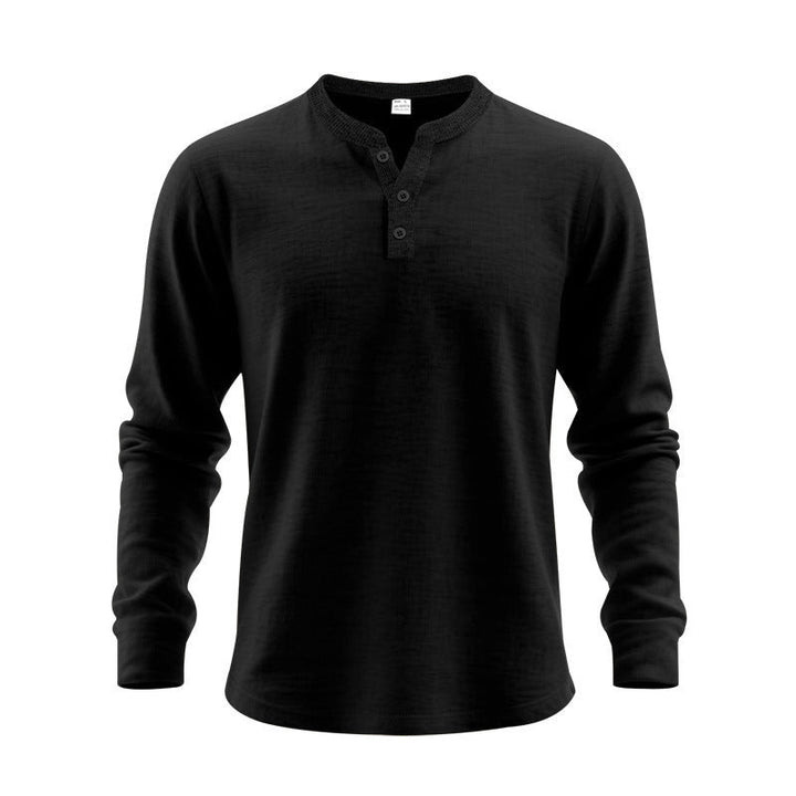 Herren Langarmshirt mit Knopfleiste Echoarchiv