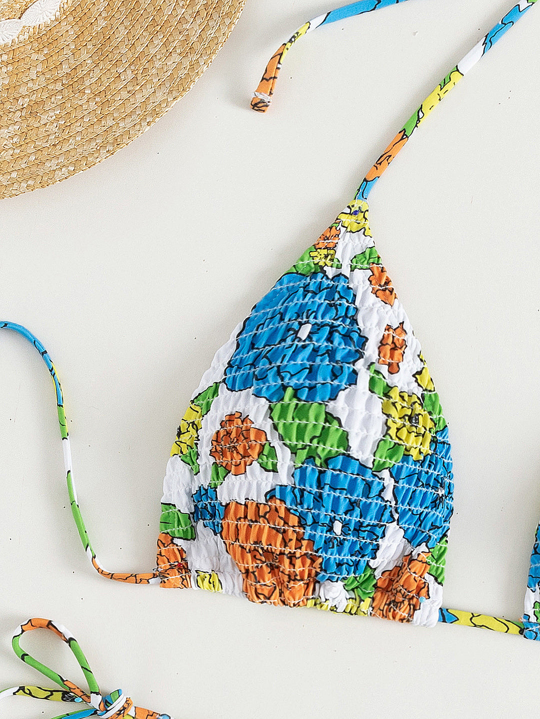 Damen Triangel-Bikini mit verspieltem Raff-Design Echo Archiv