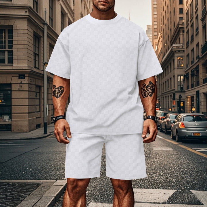 Herren Sportliches Kurzarm T-Shirt und Shorts Set Echoarchiv