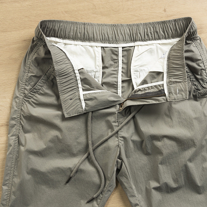Herren leichte Freizeithosen mit elastischem Bund und seitlichen Taschen Echoarchiv