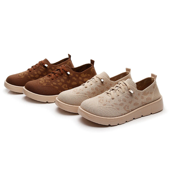 Damen Atmungsaktive Sneaker mit modischem Leopardenmuster Echo Archiv