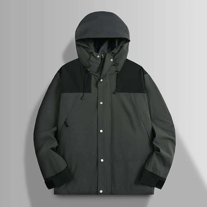 Herren Wasserfeste Softshelljacke mit Kapuze, verstellbaren Bündchen und verdeckter Druckknopfleiste Echo Archiv