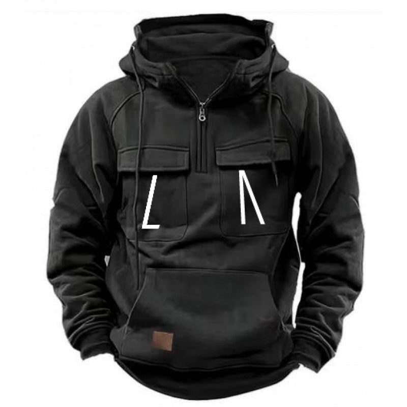 Herren Freizeit Kapuzenpullover mit Taschen und modernem Schnitt Echoarchiv