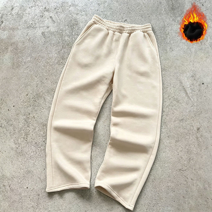 Unisex Thermo-Fleece-Jogginghose mit wärmender Innenbeschichtung, elastischem Komfortbund und geradem Bein Echo Archiv