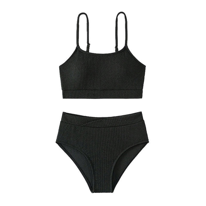 Damen Crop-Top und Hochbund-Bikini-Set Echo Archiv
