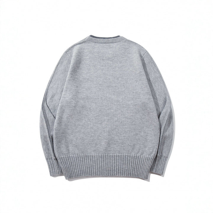 Unisex Weicher Mélange-Rundhalspullover aus Bio-Baumwollmix mit Boxy‑Fit und breiten Rippbündchen Echo Archiv