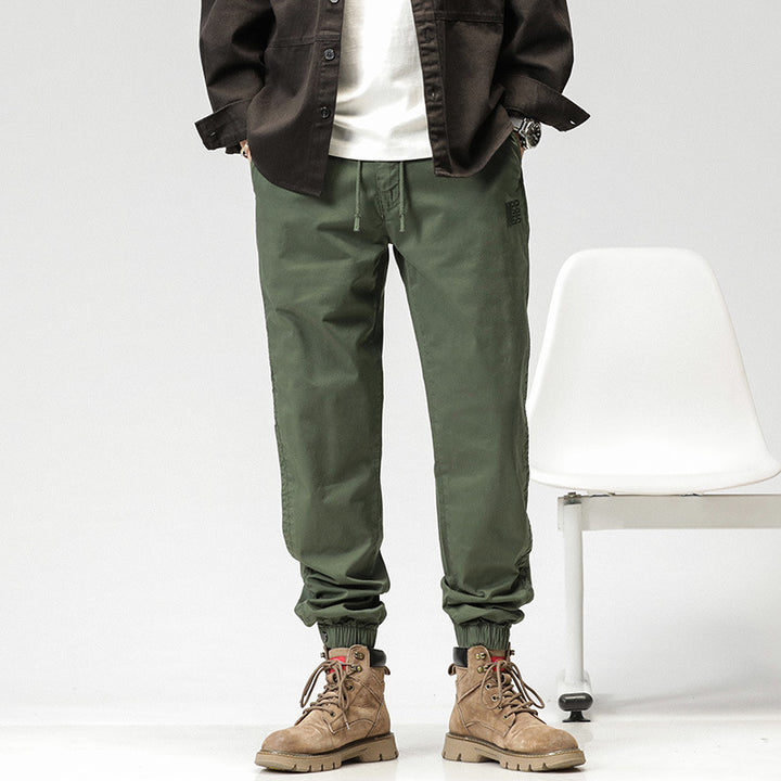 Herren Konisch geschnittene Utility-Joggerhose aus Baumwoll-Twill mit elastischem Bund und Kordelzug Echo Archiv