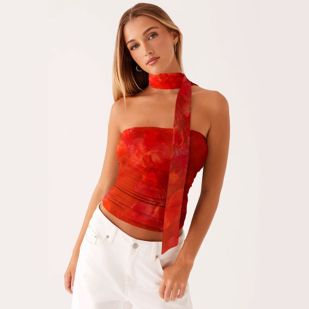 Damen Bandeau-Top mit raffinierten Bindebändern Echo Archiv