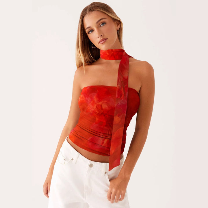 Damen Bandeau-Top mit raffinierten Bindebändern Echo Archiv