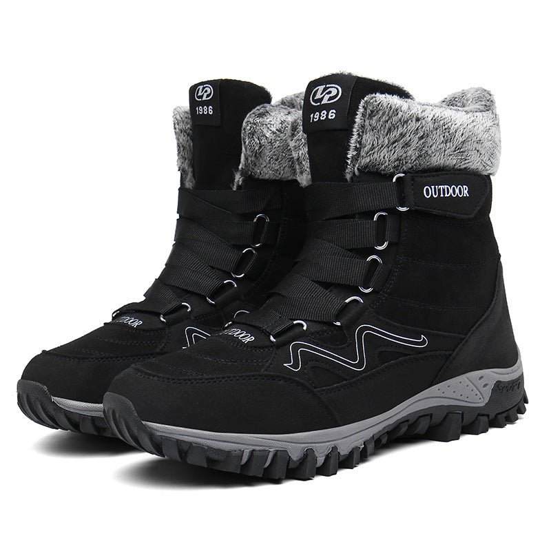 Damen Gefütterte Winter‑Trekkingstiefel mit Kunstfellkragen, schnürsystem und griffiger Offroad‑Profilsohle Echo Archiv