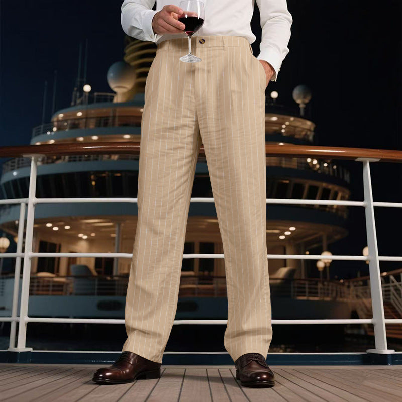 Herren elegante Streifen-Hose Echoarchiv