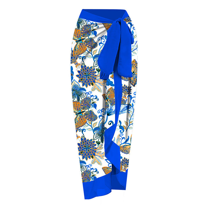 Damen Badeanzug mit floralem Design und passendem Strandrock Echo Archiv