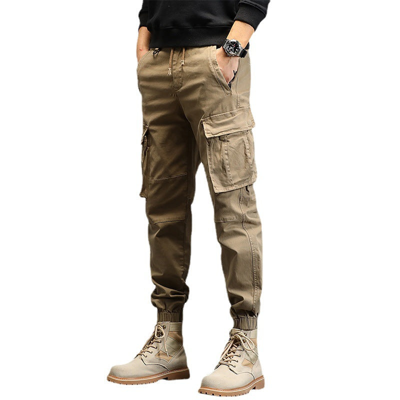 Herren Cargo-Joggerhose mit multifunktionalen Cargotaschen und elastischem Saum – Bravaro