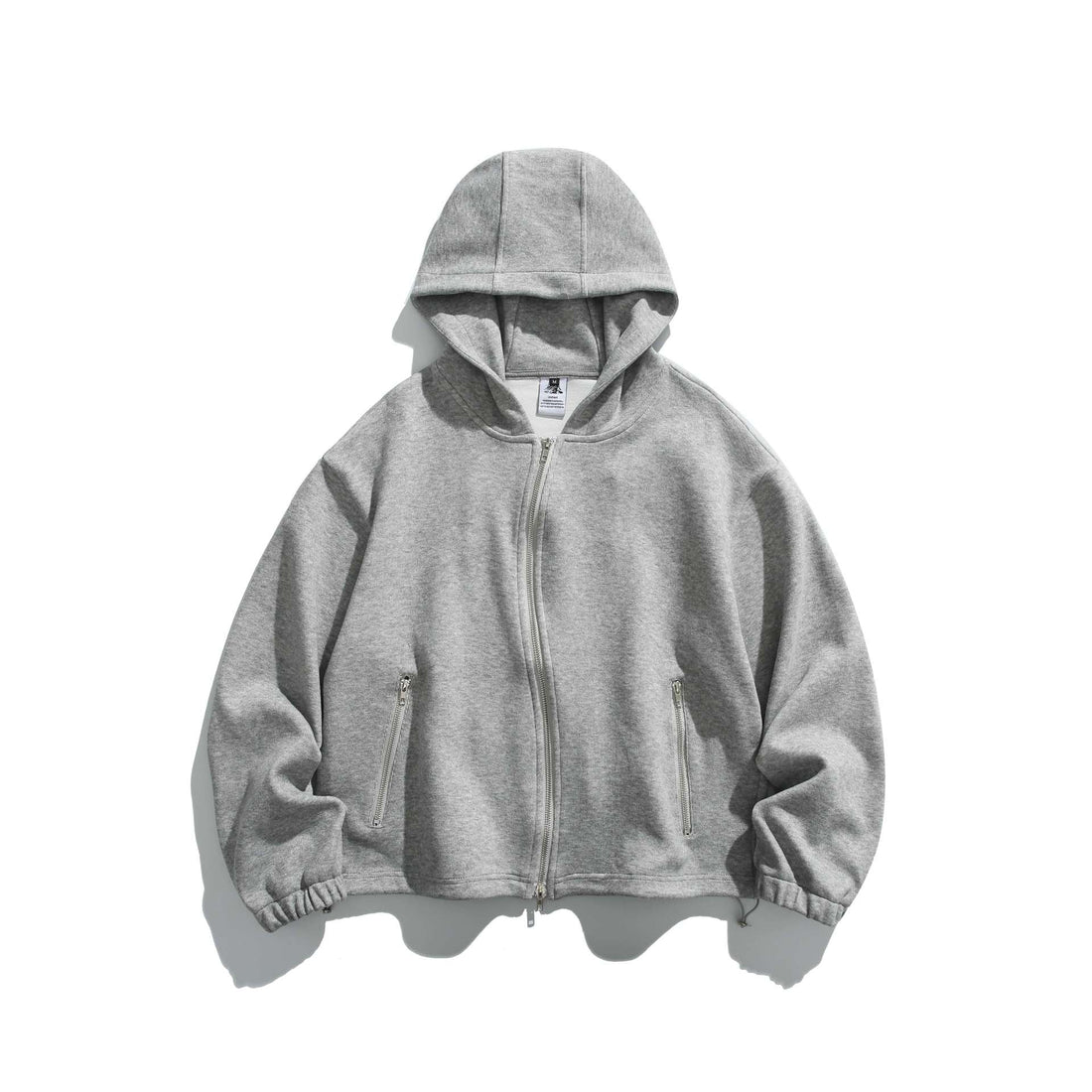Unisex Leichte Zip-Hoodie-Jacke mit Reißverschlusstaschen und verstellbarem Saum Echoarchiv