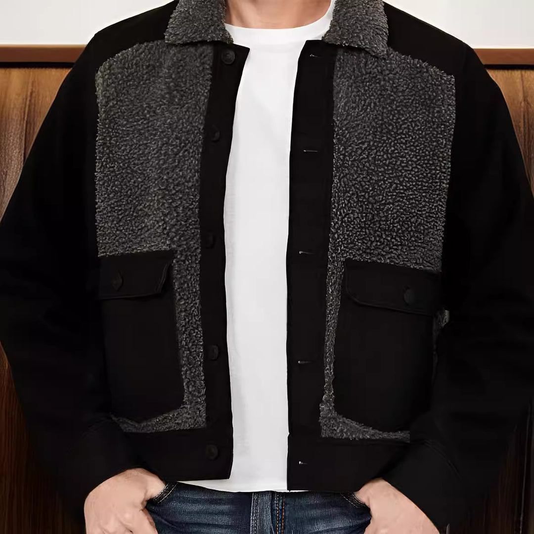 Herren lässige Fleece-Jacke Echoarchiv