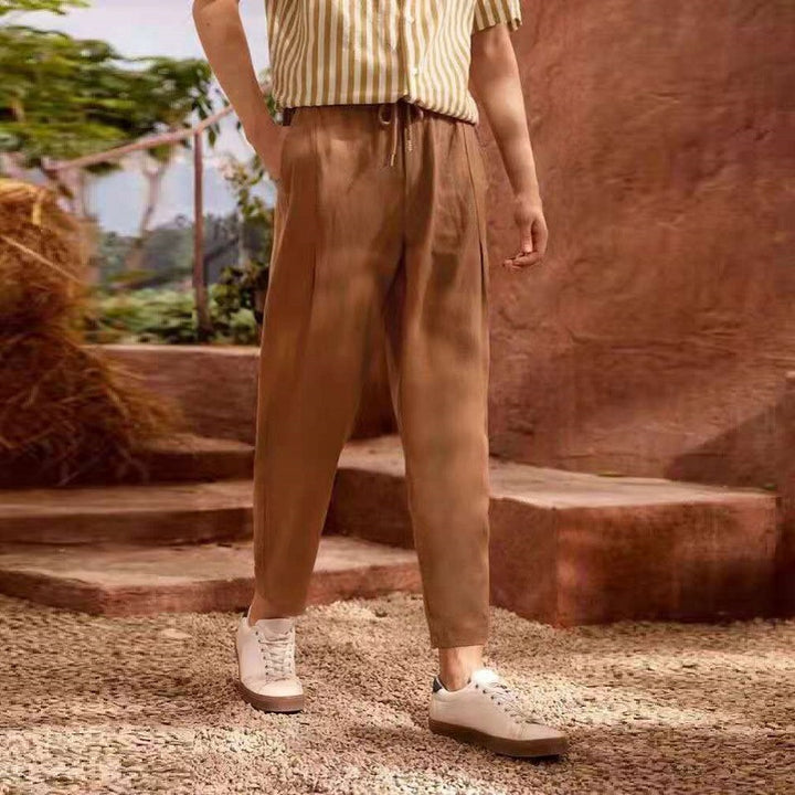 Herren lässige Freizeithose mit elastischem Bund und seitlichen Taschen Echoarchiv