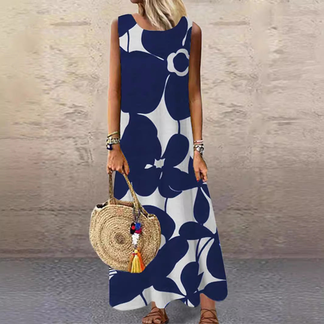 Damen Maxikleid mit floralem Muster Echoarchiv
