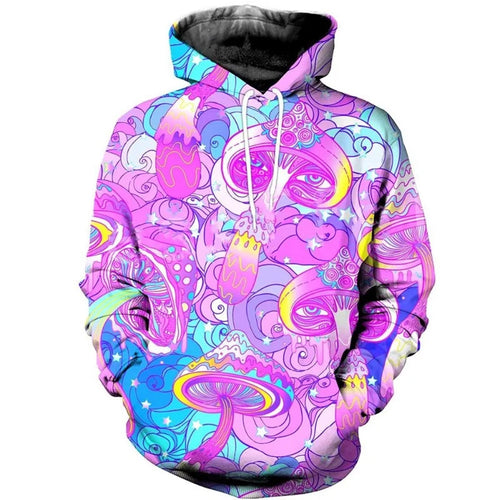 Unisex Kapuzenpullover mit kreativem Pilzdesign Echoarchiv