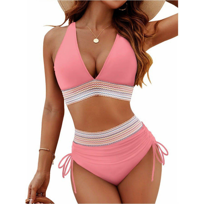 Damen Triangel-Bikini mit verstellbaren Riemen und moderner Rüschenoptik Echo Archiv