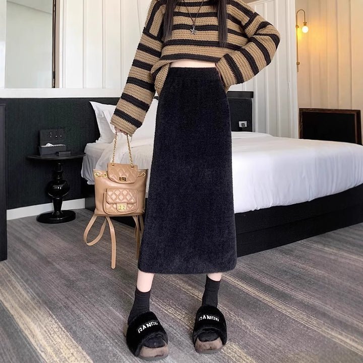 Damen Elegante Maxiskirt mit hohem Bund Echo Archiv