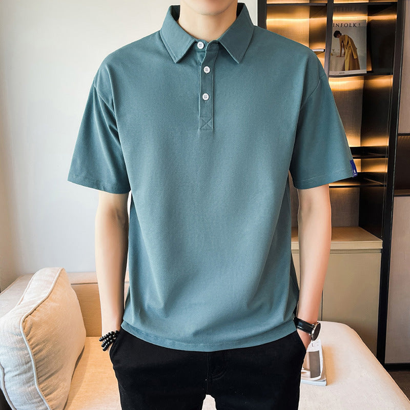 Herren atmungsaktives Poloshirt mit knopfverzierten Details Echoarchiv