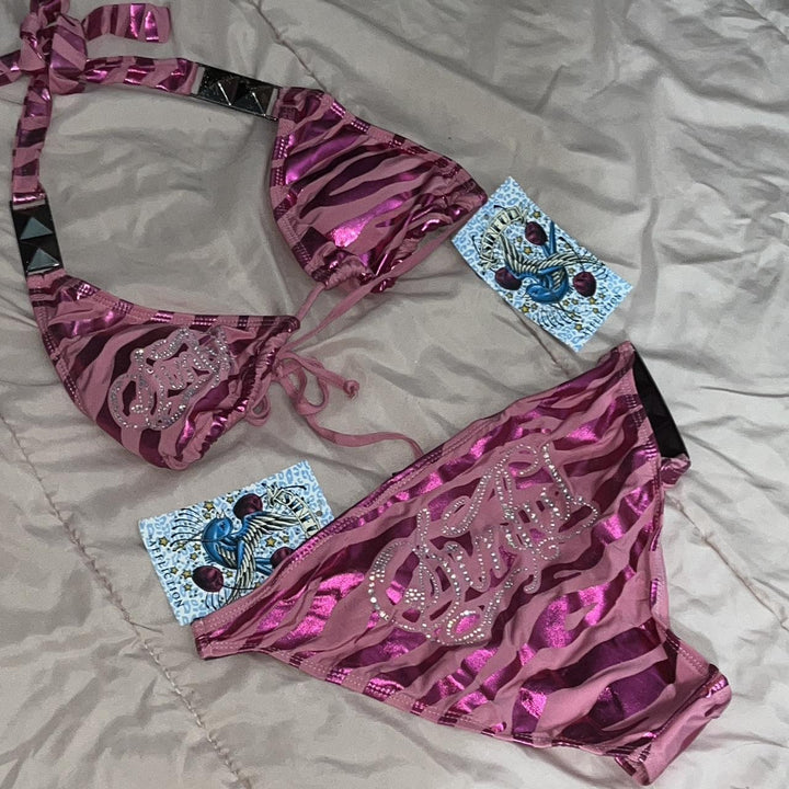 Damen Triangel-Bikini mit kreativem Muster Echo Archiv