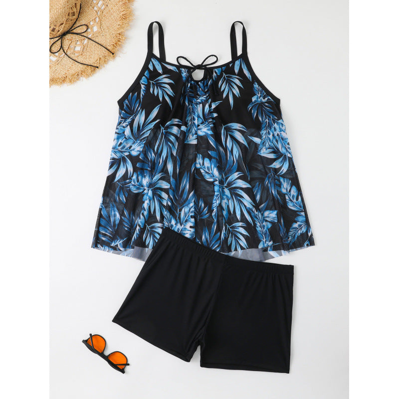 Damen Tankini-Set mit floralem Oberteil und figurbetonendem Unterteil Echo Archiv