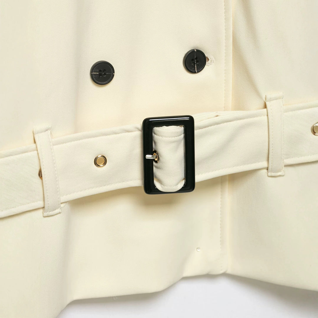 Damen Doppelreihiger Trench‑Cape mit Taillengürtel und Stehkragen Echo Archiv