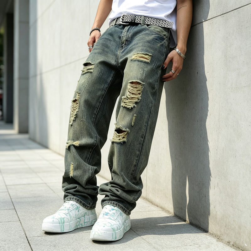 Herren Lässige Ripped Jeans Echoarchiv