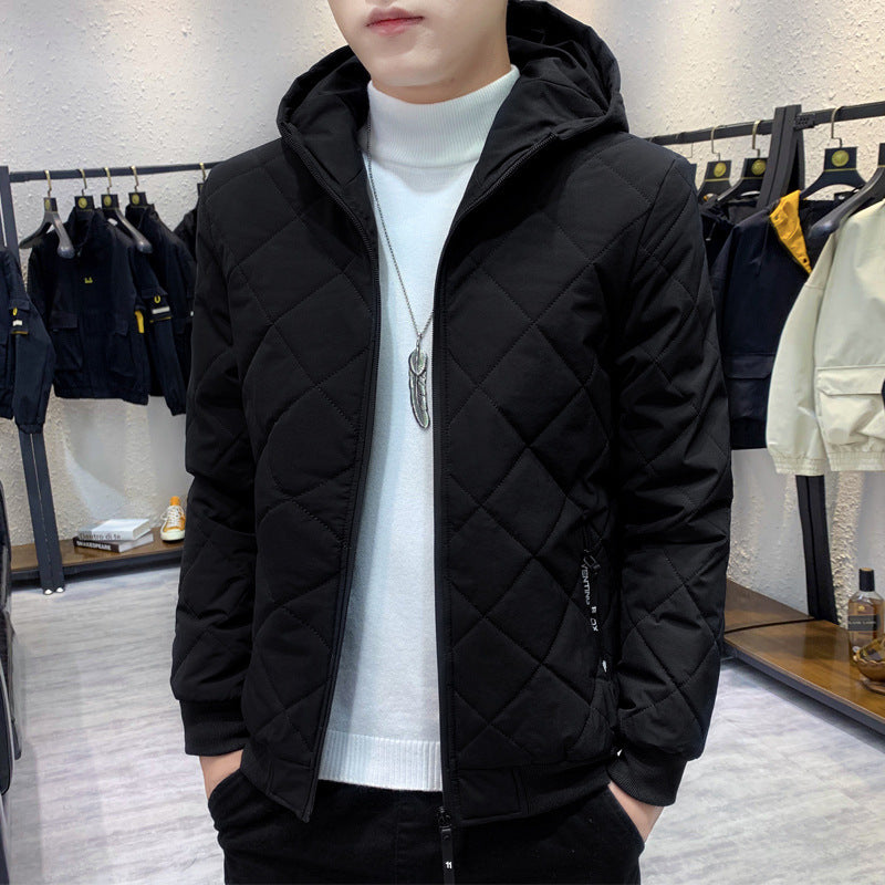Herren Stepp-Kapuzenjacke im Slim-Fit mit Diamantsteppung und thermischer Isolierung Echoarchiv
