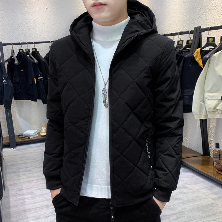 Herren Stepp-Kapuzenjacke im Slim-Fit mit Diamantsteppung und thermischer Isolierung Echoarchiv