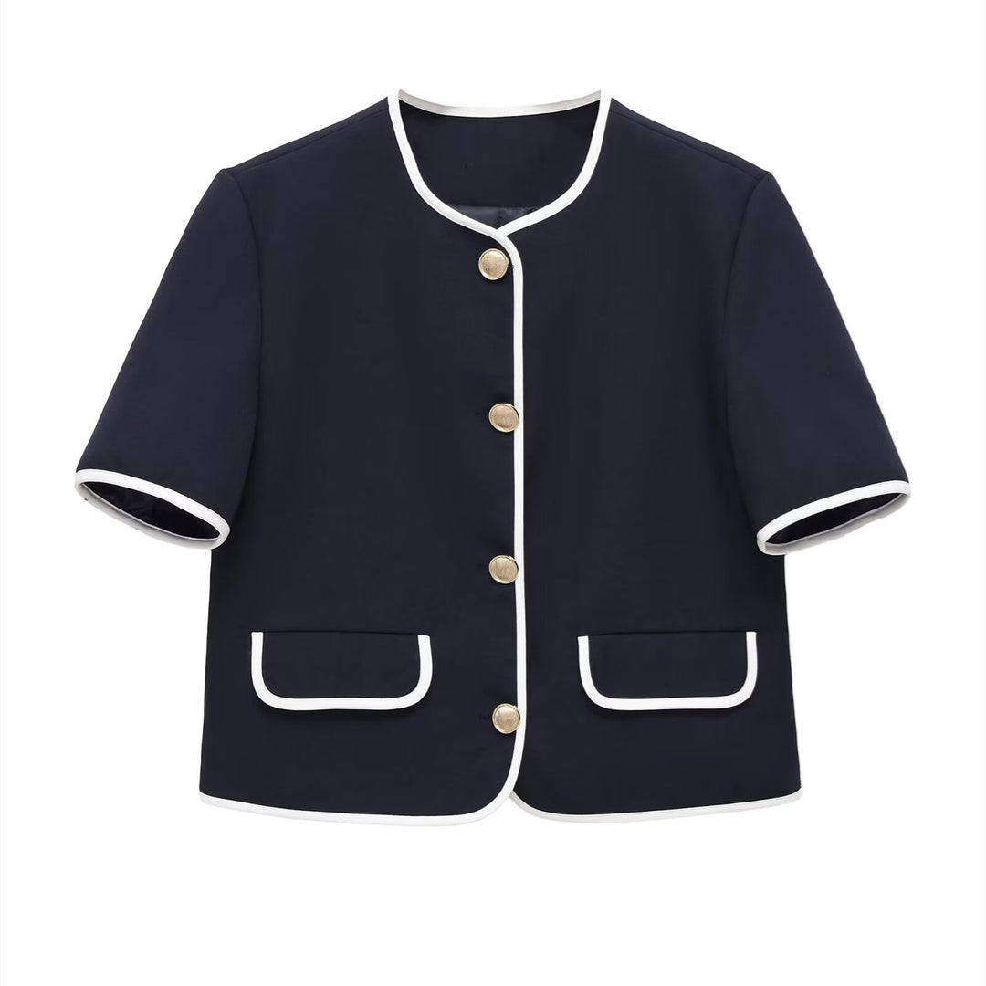 Damen modisches Set mit eleganter Jacke und weit geschnittenen Hosen Echo Archiv