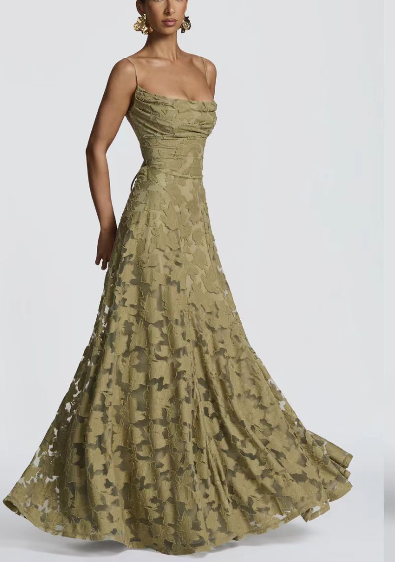 Damen Maxikleid mit floralen Spitzenapplikationen Echo Archiv