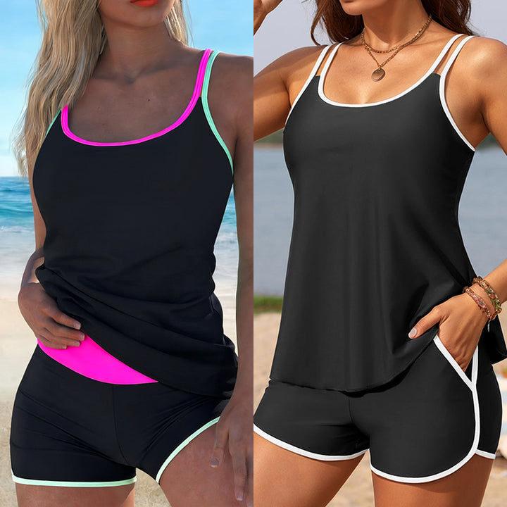 DamenSportliches Tankini-Set mit praktischen Shorts und verstellbaren Trägern Echo Archiv