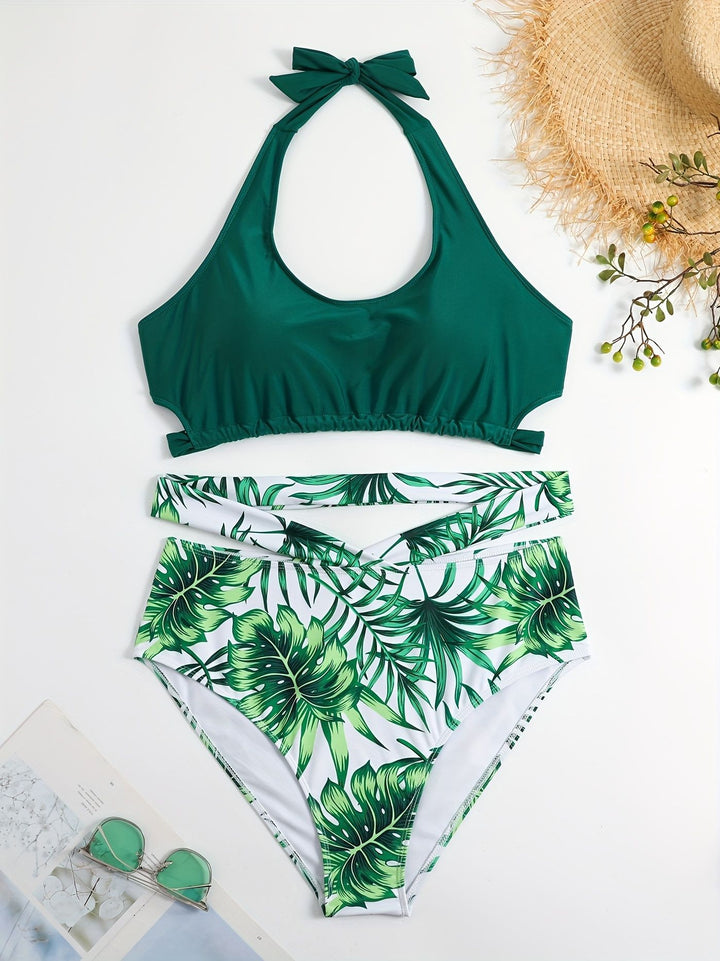 Damen Sportlich elegantes Bikini-Set mit floralem Design Echo Archiv