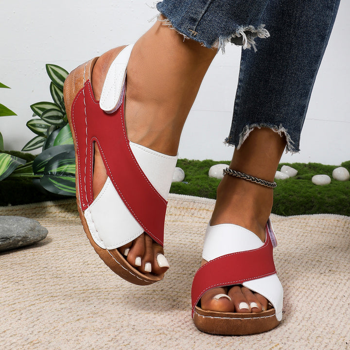 Damen Bequeme orthopädische Sandalen mit verstellbarem Fersenriemen – Sorelia