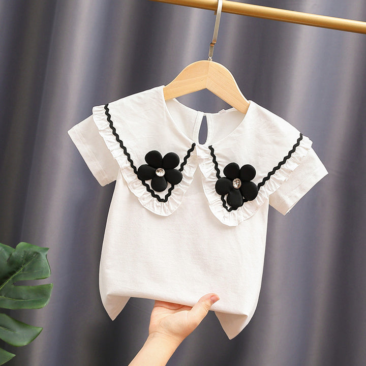 Damen elegante und verspielte Bluse mit Volantkragen Echo Archiv