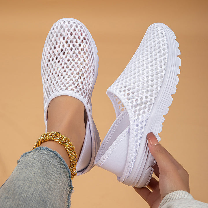 Damen nan luftige Schlupfsneaker mit Honigwaben-Strickoberteil und gedämpfter Komfortsohle Echo Archiv