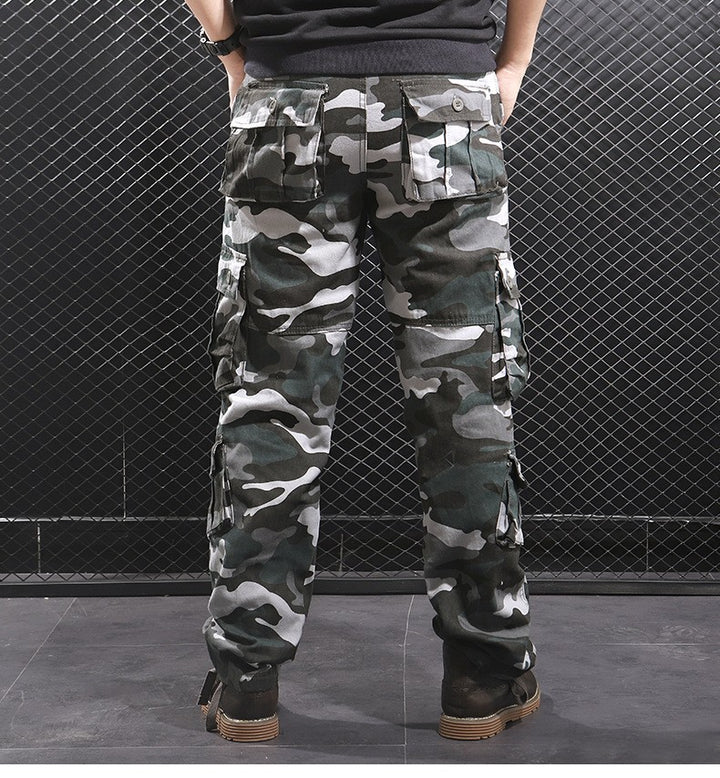 Herren Cargo-Hose mit multifunktionalen Taschen und modischem Camouflage-Design Echoarchiv