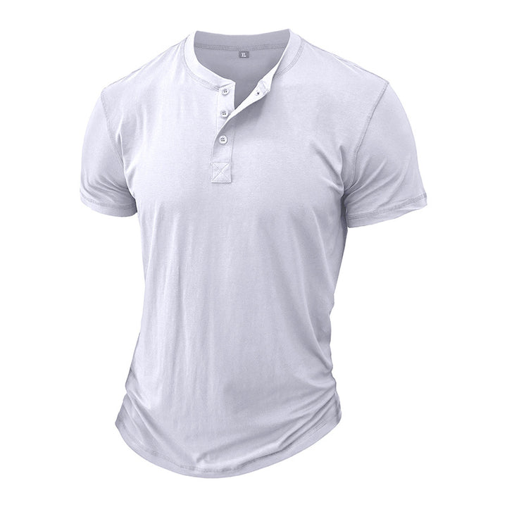 Herren Henley-T-Shirt mit Knopfleiste und modernem Schnitt Echoarchiv
