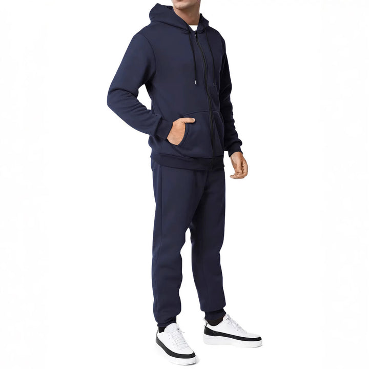 Herren Sportliches Komplett-Set mit Kapuzenjacke und Jogginghose Echoarchiv