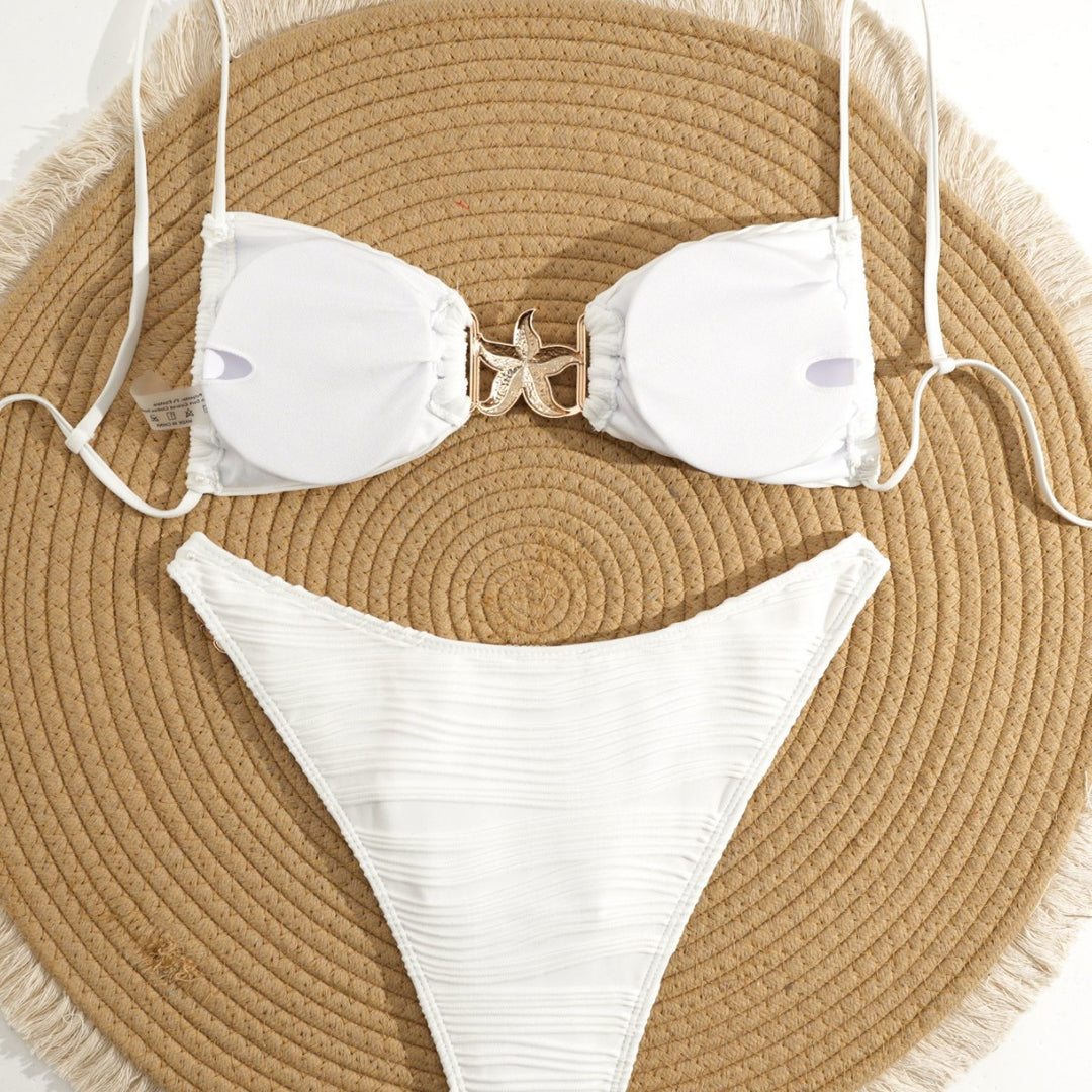 Damen Raffiniertes Bikini-Set mit Gold-Details Echo Archiv