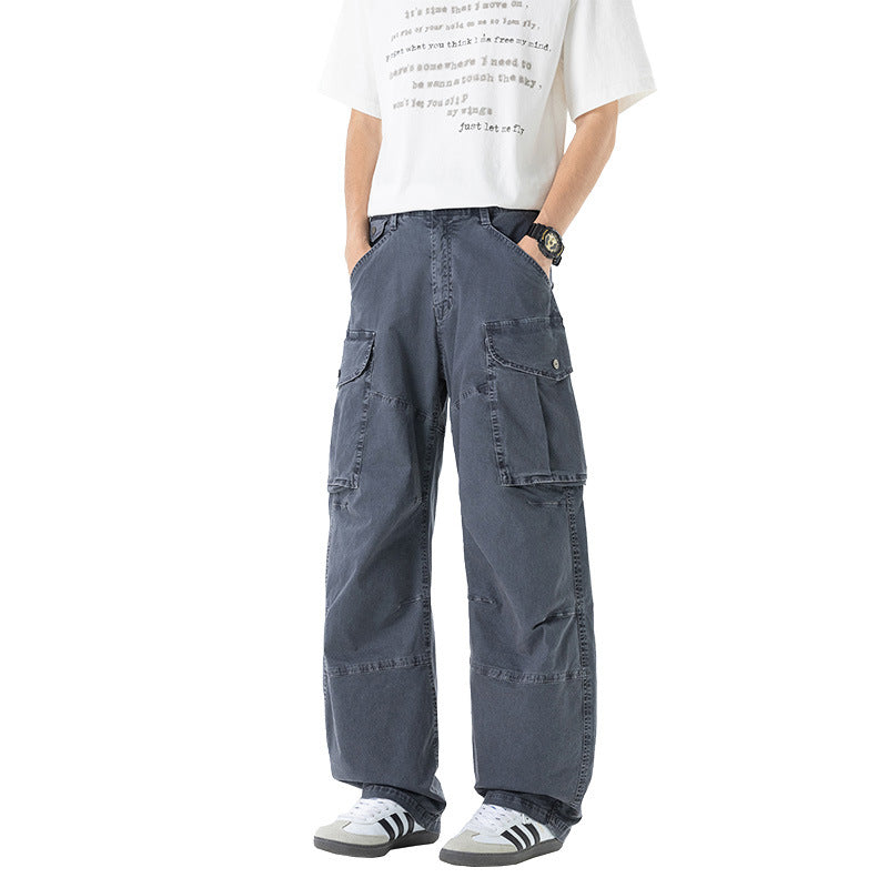 Damen Weite Cargohose mit hohem Bund, Oversize‑Bein und großen Klappentaschen Echo Archiv